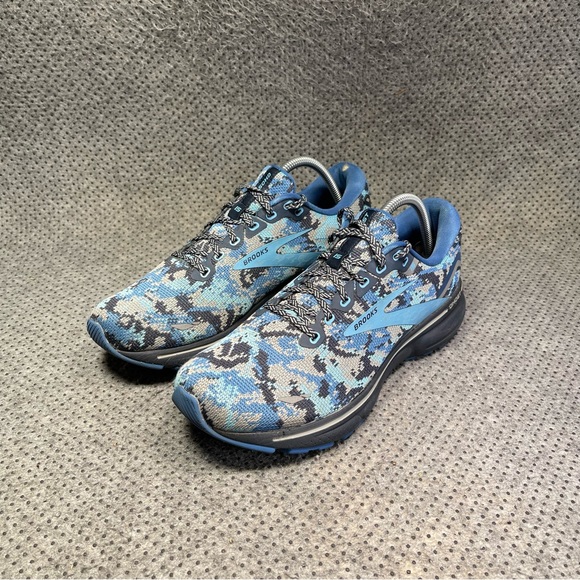 Brooks Ghost 15 Blue Camo Running Shoes Size 10 Women’s. - Picture 2 of 10